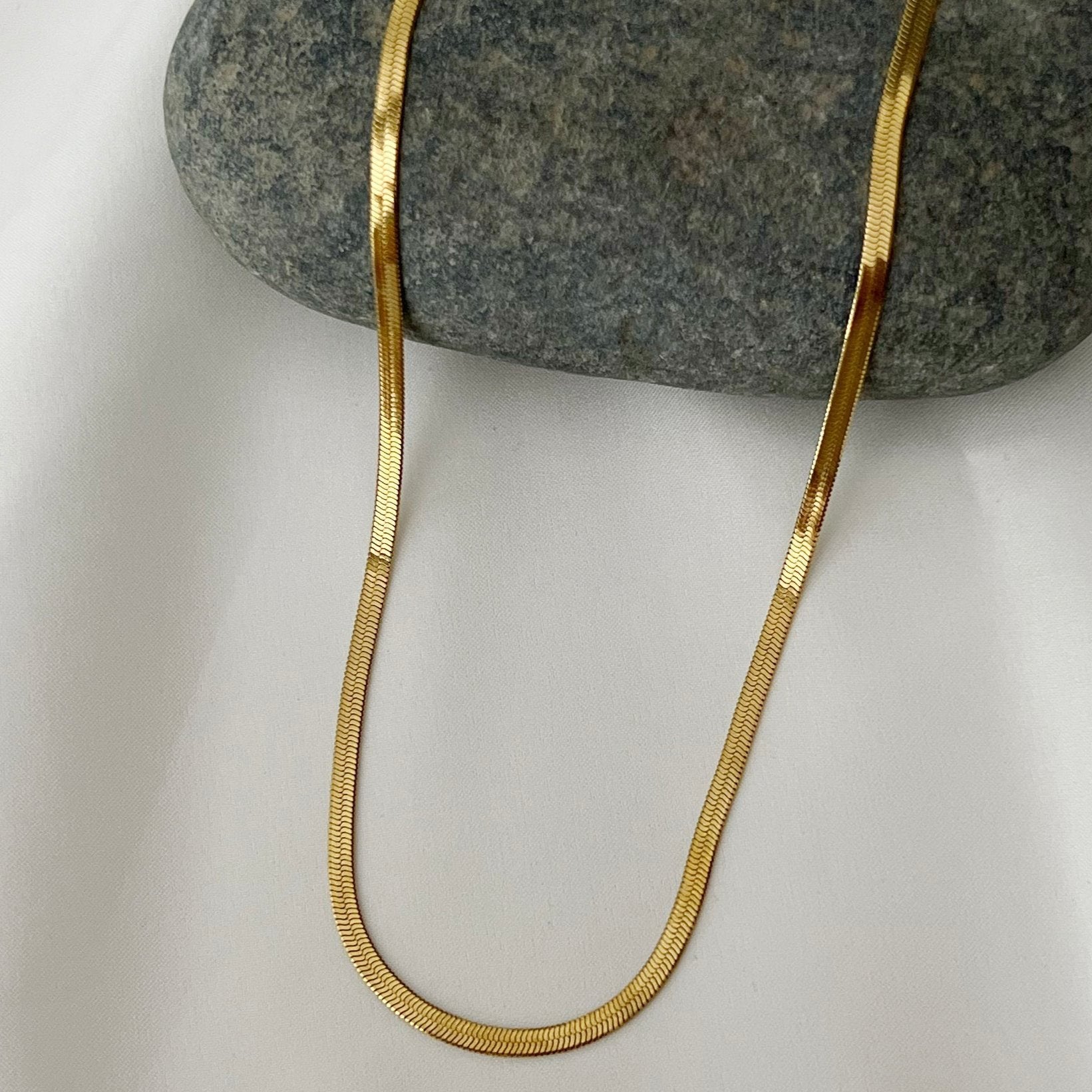 Snake Chain Necklace 18k Gold Plated