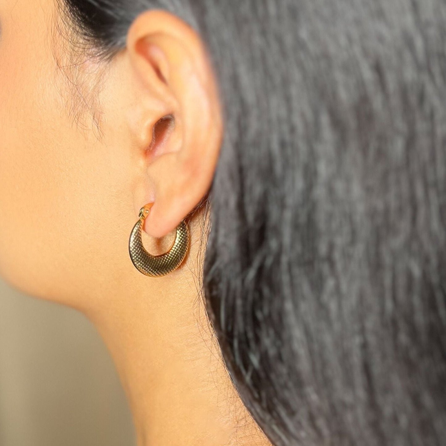 Golden Moon Hoops - 18k Gold Plated