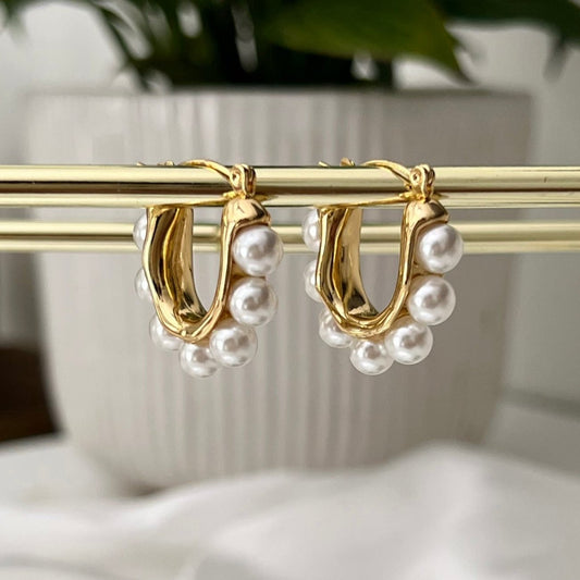 Amber Hoops - 18k gold plated | waterproof | anti tarnish