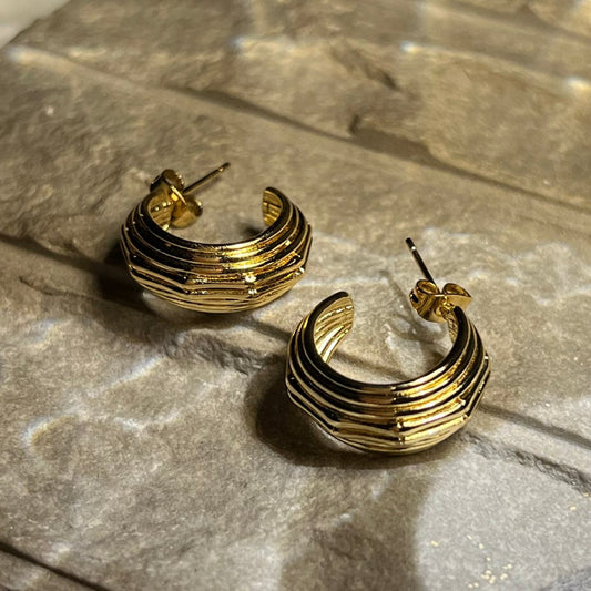 Chloe Gold Hoops - 18k Gold Plated | anti tarnish | waterproof
