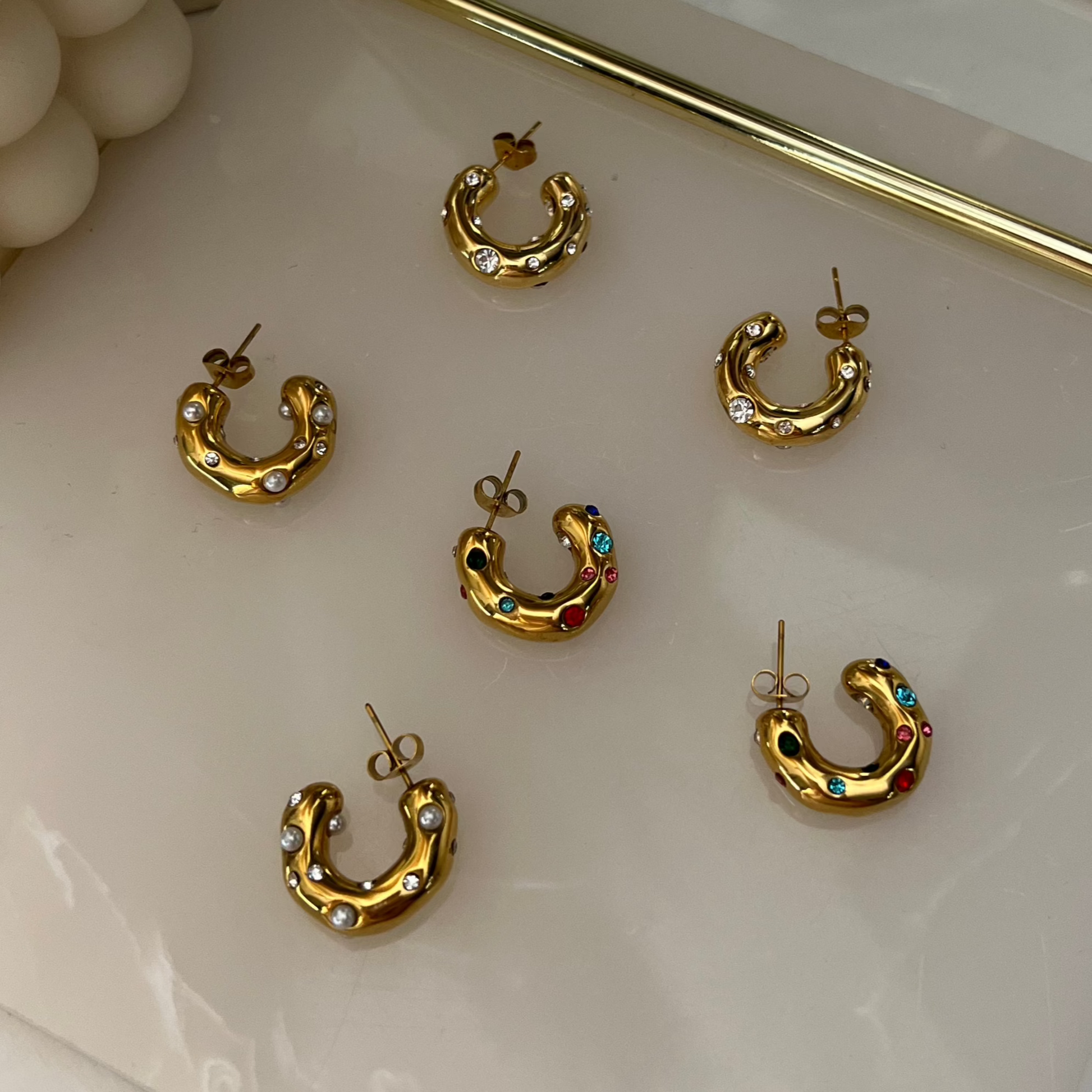 Aria Hoops - 18k gold plated | waterproof | anti tarnish