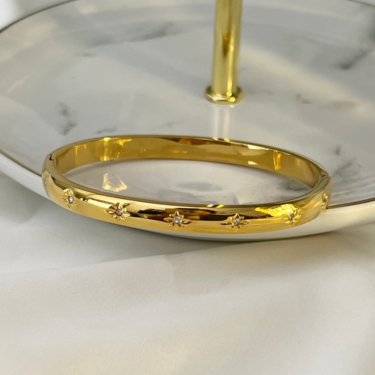 Starry Night Gold Bangle - 18k Gold Plated