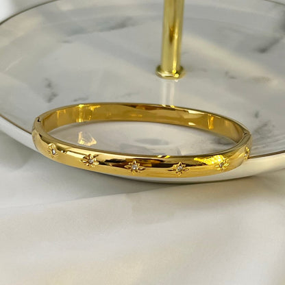 Starry Night Gold Bangle - 18k Gold Plated
