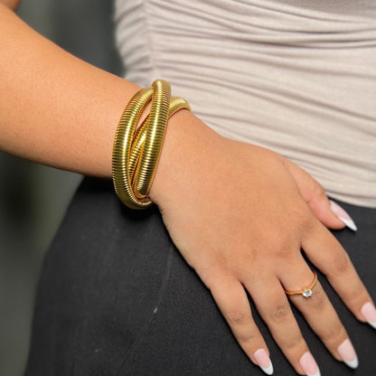 Trinity Entangled Bracelet - 18k Gold Plated